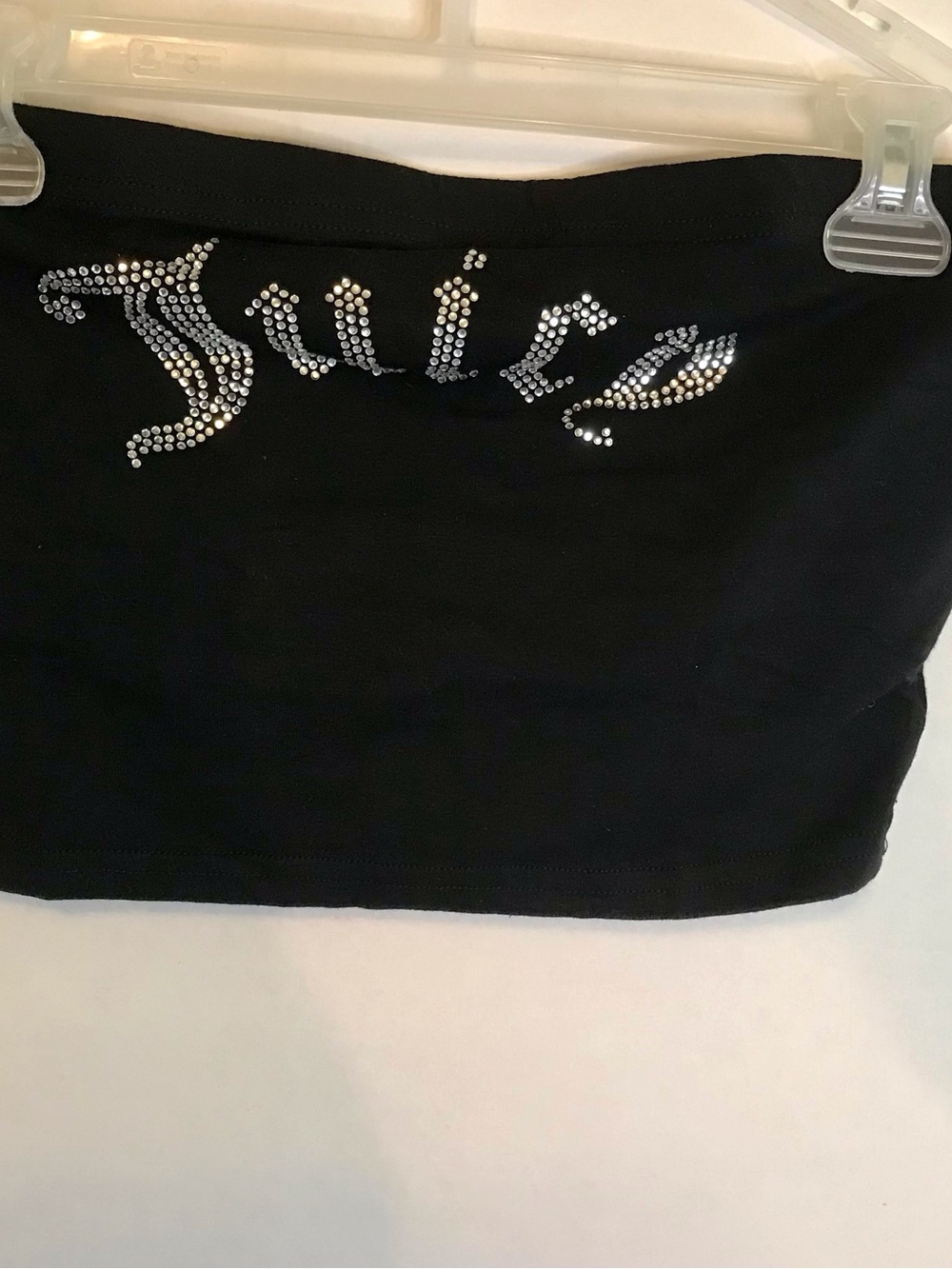 Juicy Couture Black Label Los Angeles Women's XL Black Rhinestone Tube Top